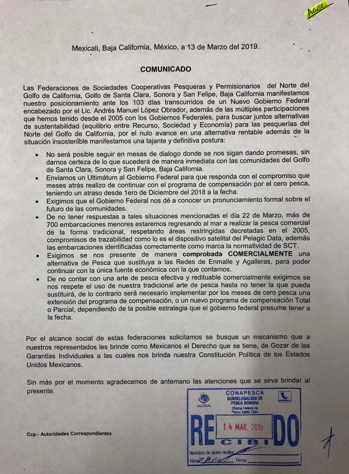 Ultimátum Pescadores