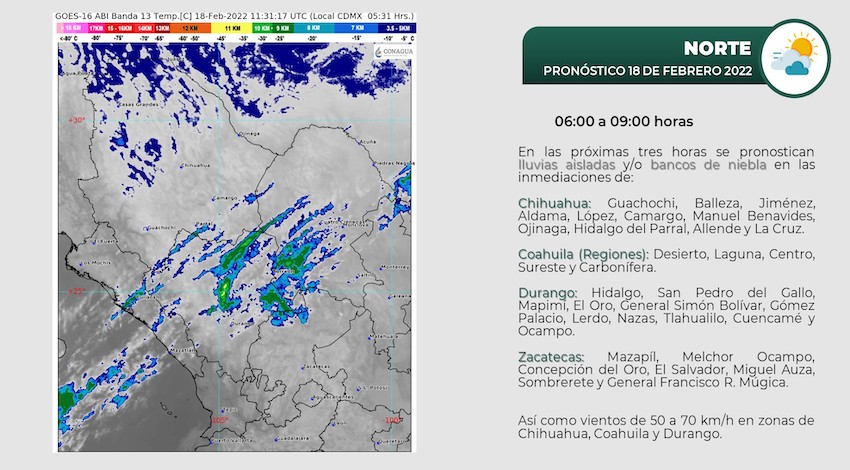 Norte por Frente Frío 30