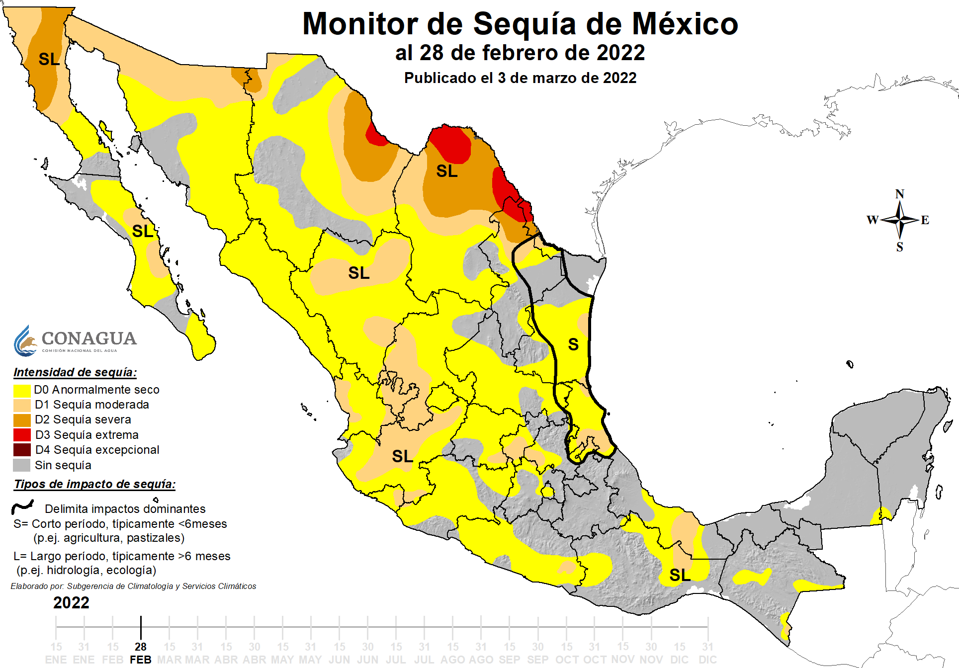 Monitor de Sequía 28/02/22